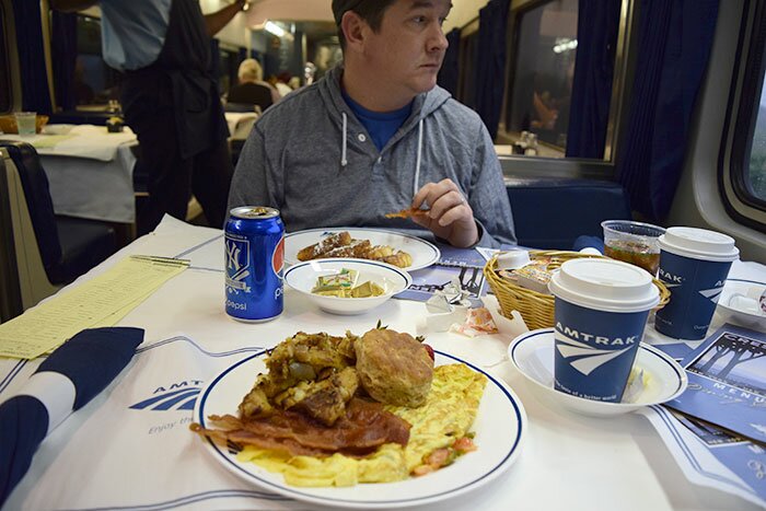Meal on Amtrak